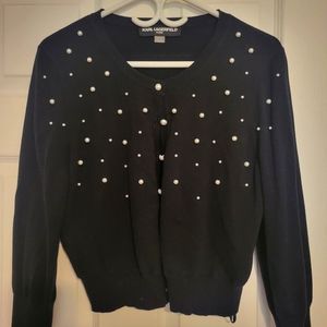 Karl Lagerfield cardigan with pearls